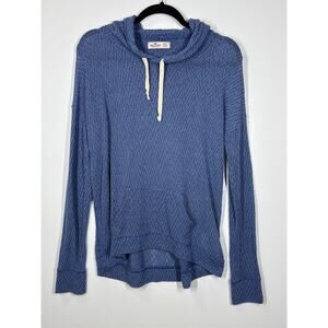 Hollister Light Weight Breathable Womens Hoodie Blue Loose Fit Medium
